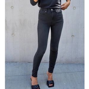 AYR The Riser Jean in Onyx size 24 waist 28 inseam